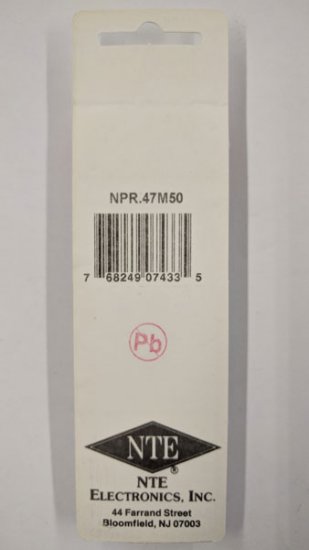 0.47uf 50V Non-Polar Radial Lead Electrolytic Capacitor