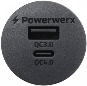 Powerwerx Panel Mount Combo USB QC3.0 and USB Type-C QC4.0
