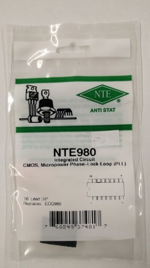 NTE980 IC, SMOS, Micropower Phase-Locked Loop, 16-Lead DIP