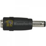 Size N 5.5/2.5mm Jack to M 5.5/2.1 Plug Coaxial DC Adapter
