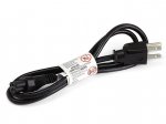 10Ft Black 18AWG AC Cord, NEMA 5-15P to IEC 60320 C5 Mouse Ears