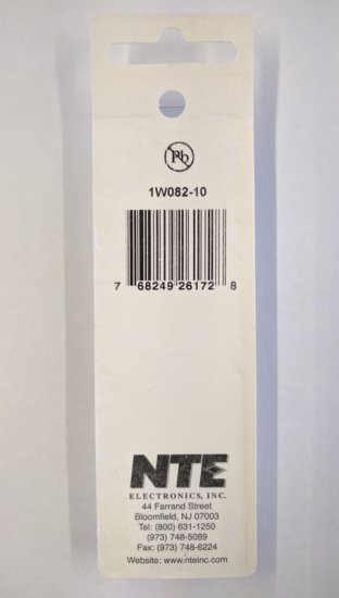 82 Ohm 1 Watt Metal Oxide Film Resistor (10Pk) 2% Tolerance