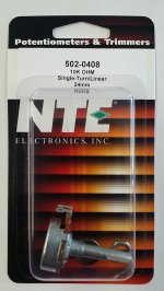 10K Linear Taper Pot 0.5W (24mm) Solder Lug 30mm Shaft