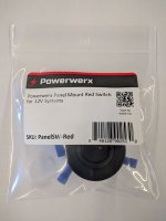 Powerwerx Panel Mount Red Switch On-Off SPST 15A 12VDC