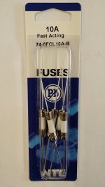 10 Amp (GDA-V) Axial Ceramic Fuse (5Pk) Fast Acting 5x20mm