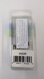 25 Amp 3AG Glass Fuse (5Pk) Fast Acting 1/4"x1-1/4"