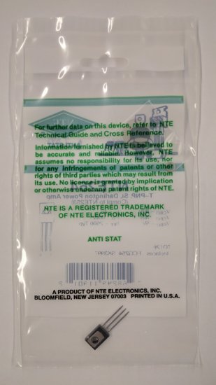 NTE254 T-PNPN, Si, Darlington Power Amp (Compl to NTE253)