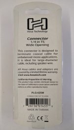 Connector, 1/4in TS, Wide Opening