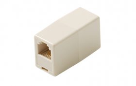 4C Coupler Jack-Jack 6P4C White