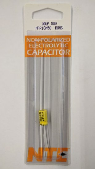 10uf 50V Non-Polar Radial Lead Electrolytic Capacitor