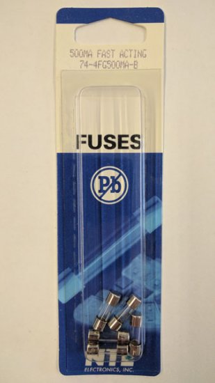0.5 Amp (2AG) Fuse (5Pk) Fast Acting 4.5x15mm