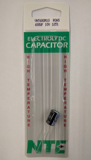 680uf 10V 105°C Radial Lead Electrolytic Capacitor