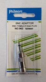 BNC Jack to 1/8" Mono Plug Adapter