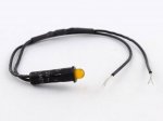 Amber 12-14V AC/DC Snap In 5mm LED 20ma 6" Leads