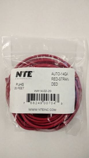 20Ft 14Awg Red Stranded Automotive Hook Up Wire