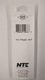 Quick Connect Female Non-Insulated 22-18Awg 0.187" (10Pk)