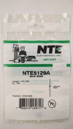 NTE5129A Zener Diode 14.0V 5W Axial Leaded