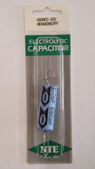 680uf 63V Axial Lead Electrolytic Capacitor