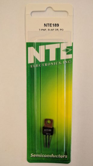 NTE189 T-PNP, Si, High Volatage Amp/Driver (Compl to NTE188)
