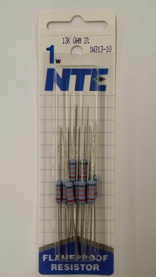 13K Ohm 1 Watt Metal Oxide Film Resistor (10Pk) 2% Tolerance