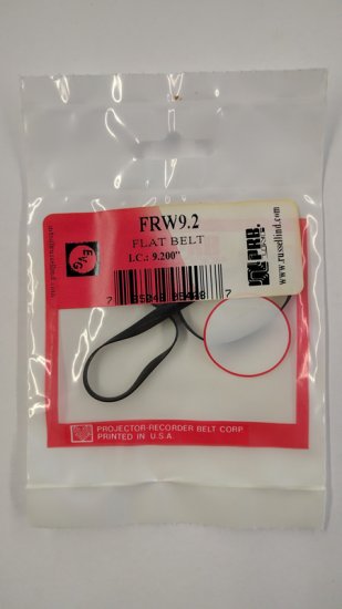 FRW9.2 Flat Rubber Belt 9.2\" IC, .16\" CS, .02\" Wall Thickness