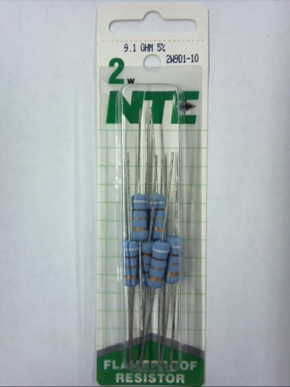 9.1 Ohm 2 Watt Metal Oxide Film Resistor (10Pk) 5% Tolerance