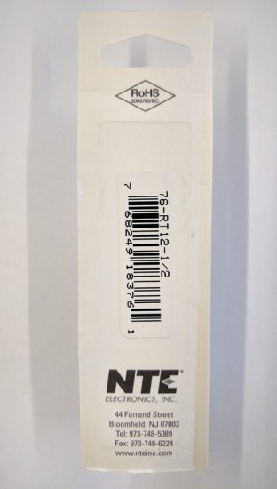 Ring Terminal Non-Insulated 12-10Awg 1/2" Stud (10Pk)