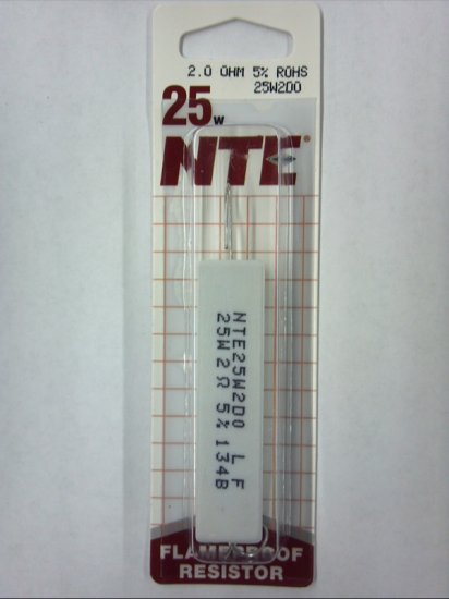 2.0 Ohm 25W Cermet Power Wirewound Resistor 5% Tolerance