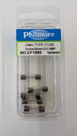 8 Amp (GMA) Glass Fuse (5Pk) Fast Acting 5x20mm
