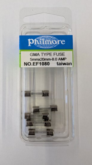 8 Amp (GMA) Glass Fuse (5Pk) Fast Acting 5x20mm
