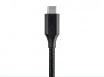 3Ft USB Type C to USB-A 2.0 Cable - 480Mbps, 2.4A, Braided Black