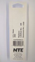 0.375 Amp (2AG) Fuse (5Pk) Fast Acting 4.5x15mm