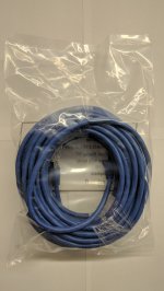 50Ft Cat6A 500MHz 24Awg Shielded Ethernet Network Cable (Blue)