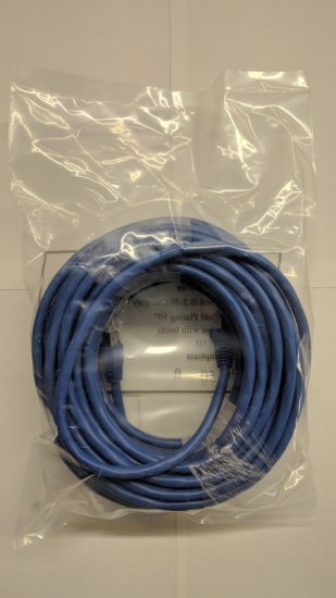 50Ft Cat6A 500MHz 24Awg Shielded Ethernet Network Cable (Blue)