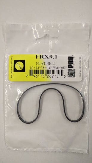 FRX9.1 Flat Rubber Belt 9.1\" IC, .14\" CS, .033\" Wall Thickness