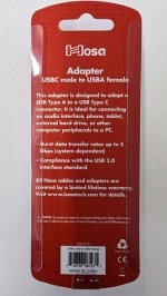 USB 3.0 Adaptor, Type A Jack to Type C Plug