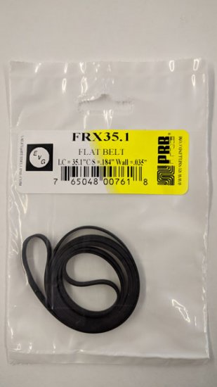 FRX35.1 Flat Rubber Belt 35.1\" IC, .184\" CS, .035\" WallThickness