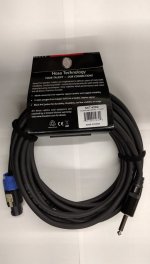 20Ft Pro Speaker Cable REAN Loudspeaker to 1/4in TS 14Awg