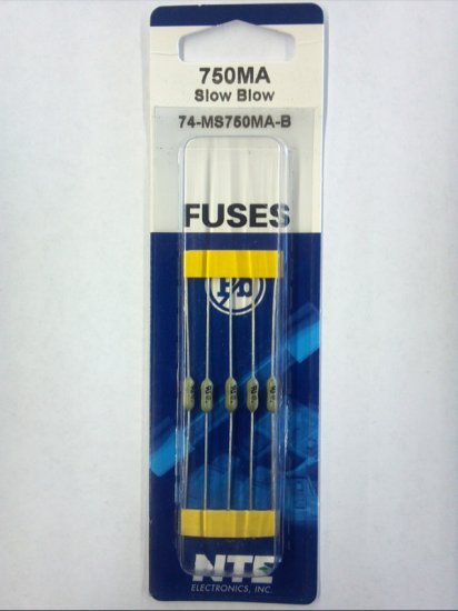 0.75A Slow Blow Pico/Micro Fuse (5Pk) 2.4x7mm