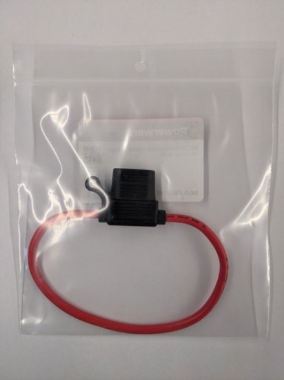 ATC/ATO Inline Fuse Holder (Gauge: 10, Color: Red) 40A Limit
