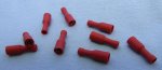 Bullet Female Fully Insulated Vinyl 22-18Awg 0.156" (12Pk) Red