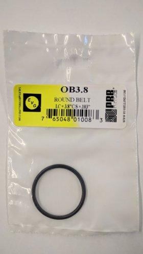 OB3.8 Round Rubber Belt 3.8" IC, .103" Cross Section