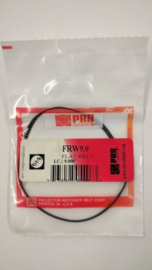 FRW9.0 Flat Rubber Belt 9.0\" IC, .1\" CS, .025\" Wall Thickness