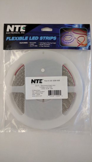 Flexible LED Strip White 16.4Ft IP65 300 (3528) LEDs 12V 24W