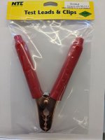 Plier-Type Copper Plated Steel Clip, 200 Amp Red