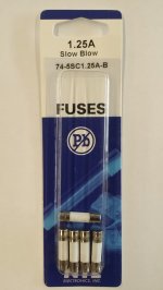 1.25 Amp (S505) Ceramic Fuse (5Pk) Slow Blow 5x20mm