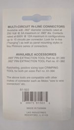 3 Pin Male/Female Pair 0.093" Pins 12A Mated Housings (Molex)