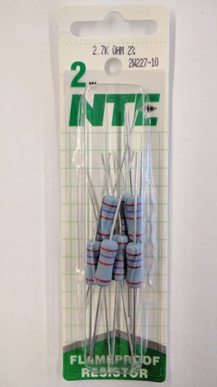 2.7K Ohm 2 Watt Metal Oxide Film Resistor (10Pk) 2% Tolerance
