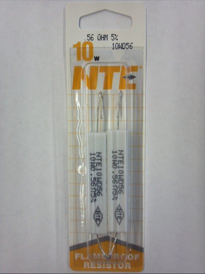 0.56 Ohm 10W Cerment Power Wirewound Resistor (2Pk) 5% Tolerance