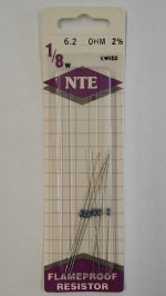 6.2 Ohm, 1/8W, 2% Metal Film Flameproof Resistor (6Pk)